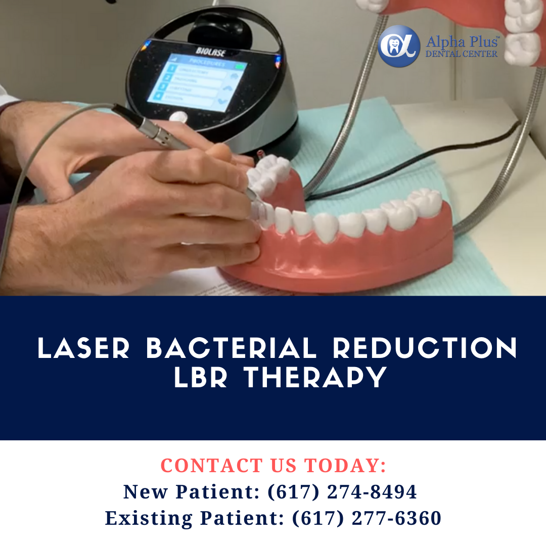 dentist showing what is laser bacterial reducation therapy